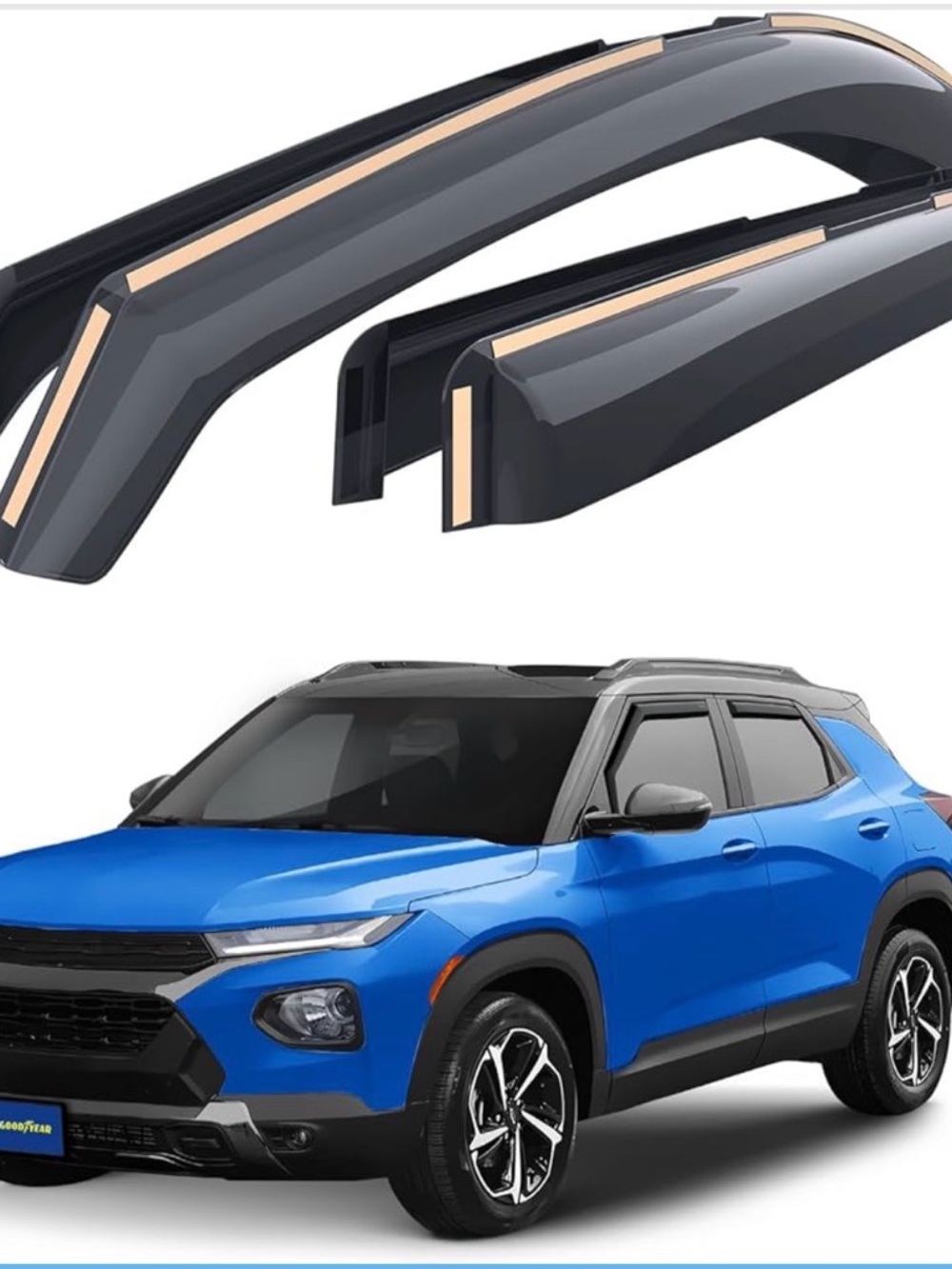 Shatterproof in-Channel Window Deflectors for Chevrolet Trailblazer 2021-2026